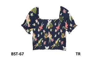 Roxy Girls' Sunday Night Sessions Puff Sleeve Top, Mood Indigo ALMA Apparel, 4 - Picture 1 of 2