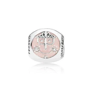 Pandora It's a Small World Parque Disney Dije Plata Auténtico Nuevo CAJA - Imagen 1 de 3