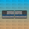 Thin Blue Line American Flag Police LIMITED 3"x5" Set (2) Decal Sticker