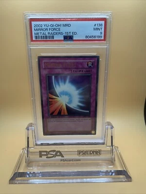 2002 YU-GI-OH! MRD-METAL RAIDERS 1st EDITION #138 MIRROR FORCE PSA 9 - Image 1 of 2