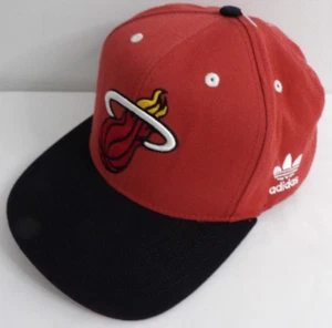 ADIDAS MIAMI HEAT NBA SNAP BACK SOUTH BEACH STREET HOTEL CLUB SCENE BRIM CAP WOW - Picture 1 of 9