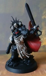 Warhammer 40k Marines Espaciales Templarios Negros Mariscal Pintado - Imagen 1 de 4