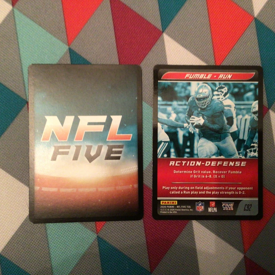 Lions Fumble Run #C92 action-def common Base 2020 Panini Edition NFL five TCG - Image 1 of 1