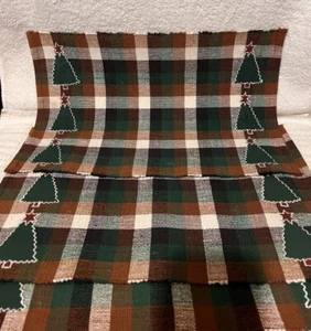 Martha Stewart Red and Green Christmas Plaid Placemat 2004 Kmart Set Of 3 READ - Picture 1 of 5