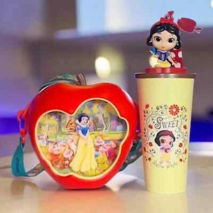 Cubo de palomitas de maíz Blancanieves Disney correa ajustable bandolera 64 oz taza superior 32 oz - Imagen 1 de 21