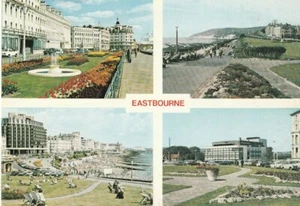 Old Postcard Eastbourne Sussex Multi View modern size card Posted - Picture 1 of 2