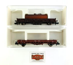 PN95 - FLEISCHMANN N 8727/825801 - LOTE 2 VAGONES BORDE BAJO DB - Imagen 1 de 2