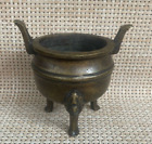 4" Xuande Marked Old Chinese Copper Dynasty 3 Beast Feet Incense burner Censer