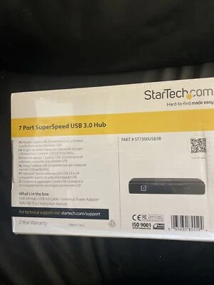 STARTECH ST7300USB3B 7-PORT SUPERSPEED USB 3.0 HUB BRAND NEW - Image 1 of 3