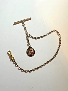 Old Antique Vintage Pocket Watch Fob Chain USMC US Marine Corps Semper Fi - Picture 1 of 3