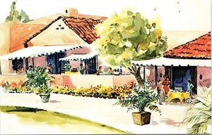 Outdoor Esszimmer Arizona Inn Toskana AZ Postkarte Aquarell Nancy Fritz - Bild 1 von 2