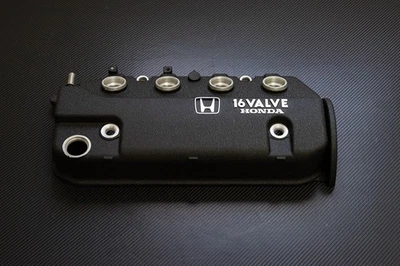 OEM HONDA 88-91 CIVIC CRX D15 D16 SERIE D CUBIERTA DE VÁLVULA CAPA EN POLVO ARRUGAS NEGRO Foto 1 de 4