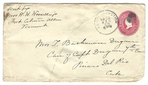 stkbox usa spanish american war fort Ethan Allen vermont to Pinar Del Rio 1900 - Bild 1 von 5