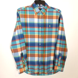 Ralph Lauren Hombres Calce Clásico Madrás Camisa a Cuadros L Abotonada Manga Larga Algodón - Imagen 1 de 10