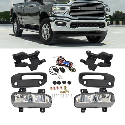 Front LED Fog Lights w/Switch & Bezels For 2019-2022 2023 24 Dodge Ram 2500 3500 Foto 1 de 4