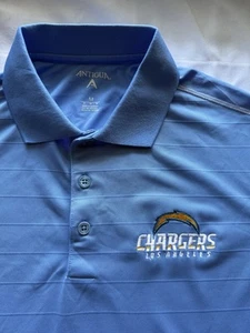 NEW Antigua Los Angeles Chargers Light Blue NFL Official Polo Shirt Men Medium - Picture 1 of 5