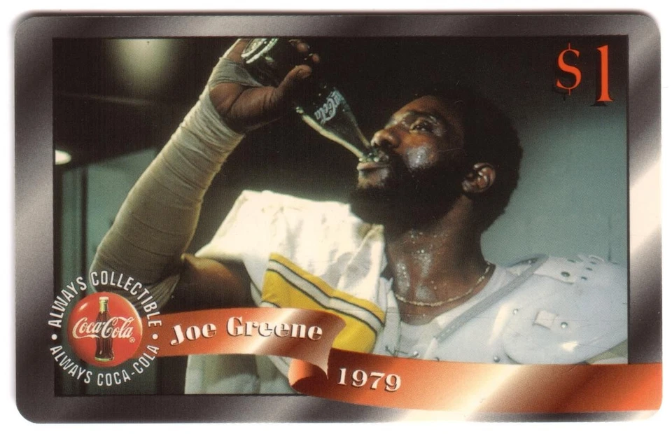 Coca-Cola '96 Joe Greene (1979) Coke Card #1 of 48 Phone Card - Image 1 of 1