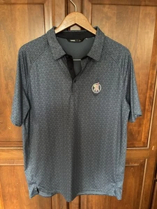 UNRL Golf Shirt Herren Large blau Barhocker Sport Cocktail Logo Performance Polo  - Bild 1 von 5