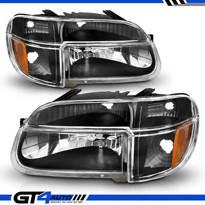 1995-2001 Ford Explorer 97 Mercury Mountaineer Black 4pcs Headlight Corner Lamp - Image 1 of 4