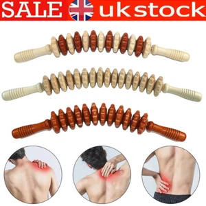 Wood Massager Roller Portable Multifunctional for Belly Thigh Muscle Pain Relief - Picture 1 of 21