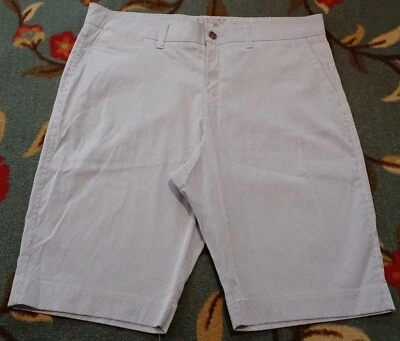 Sonoma 女式短裤百慕大蓝色白色胸针条纹 16 码生活风格日常 — 第 1/4 张图片