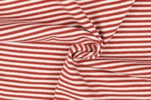 Puños de anillas ♥ puños de punto fino ♥ tela tubular ♥ rojo - blanco - Imagen 1 de 1