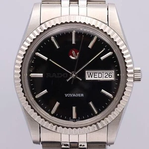 Rado 636.3582.4 Voyager AT Black Dial Day Date Men's Analog Watch Used with Box - Picture 1 of 3