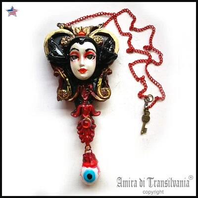 Jewellery Necklace Luxury Pendant Art Deco Snow White Witch Jewelry Chain Eye - Image 1 of 4