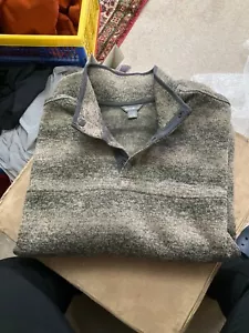 Men's Eddie Bauer FLEECE Black & Beige Jumper/Top Size XXL - Picture 1 of 9