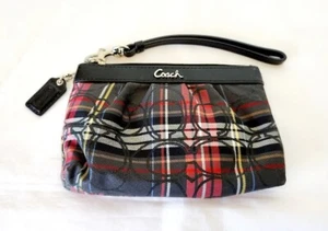 Muñequera Coach Signature Poppy Tartán a Cuadros, Modelo F44155, Principios de la década de 2000 Y2K - Imagen 1 de 7