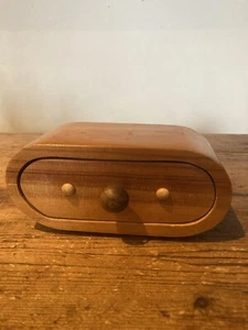 Art Deco/modernist Wooden Box With Drawer - Picture 1 of 7