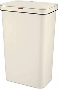 TOWER CREAM PLASTIC MOTION SENSOR LARGE 50L CAPACITY KITCHEN WASTE BIN - Picture 1 of 6