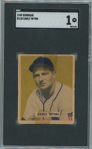 EARLY WYNN Rookie SGC 1 Poor 1949 Leaf #110 RC - Picture 1 of 2