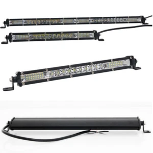 Ultra Slim 10 20 30 inch LED Work Light Bar Single Row Spot Flood Combo ATV SUV - Picture 1 of 39