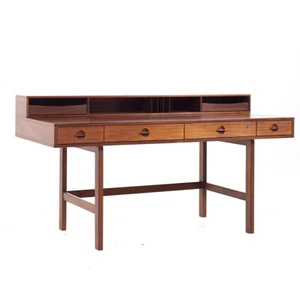 Peter Lovig Mid Century Danish Teak Flip Top Desk - Picture 1 of 14