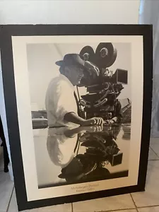 MICHELANGELO DURAZZO,'FELLINI AL SET DI 8 1/2,1963',RARO POSTER 36”x 27,5” - Foto 1 di 6