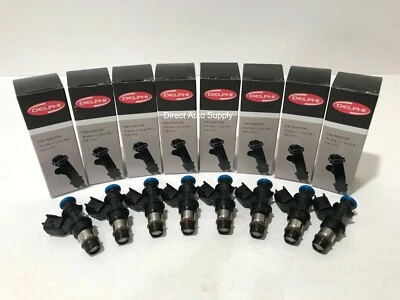 ✅ Authenticity Guarantee 12580681 DELPHI 8PCS NEW OEM FUEL INJECTORS FOR GM 4.8 - Image 1 of 4