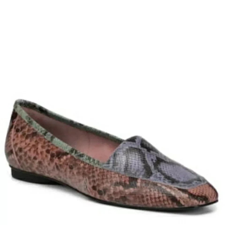 Mocasines cómodos de cuero con estampado de serpiente Donald J. Pliner Deedee 8 Foto 1 de 4