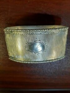 Antique Continental 800 Silver Napkin Ring "L" initial engraving