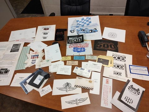 Vtg Indianapolis 500 Memorabilia Lot Vintage Tickets Invitations Logos Lots Cover