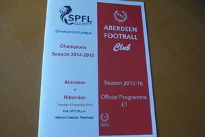ABERDEEN V HIBERNIAN (HIBS) SPFL DEVELOPMENT LEAGUE 9/2/16 - Picture 1 of 1