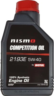 104253 Motul 2193E Nismo Competition GT-R 5W40 100% Synthetic Engine Oil 1 Liter - Image 1 of 3