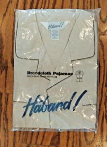 Vintage Haband Men's Broadcloth Pajamas XL 65% Polyester 35% Cotton New Beige - Picture 1 of 6