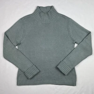 Talbots Small Silk Cashmere Sea Foam Green Turtleneck Pullover Sweater Top - Bild 1 von 5