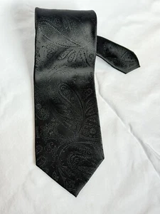 New Vesuvio Napoli polyester Men's necktie paisley wedding formal prom Dark Gray - Picture 1 of 9