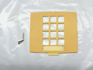 PLACA FRONTAL DE TELÉFONO BELL 2500DM BEIGE COSECHA ORO CON TORNILLO DE CLIP DE RETENCIÓN - Imagen 1 de 2