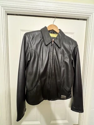 Vintage Women’s Harley Davidson Leather Jacket And Chaps Set Foto 1 de 4