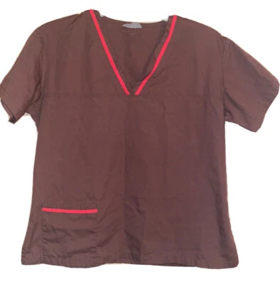 Blusa Médica Urbane para Mujer Talla M Marrón Rosa Y2K Foto 1 de 2