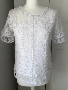 White Lace Top From French Connection Size 8 - Picture 1 of 3