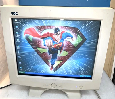 Flat screen ~ AOC FT700 17” CRT VGA Monitor Retro Gaming Display 1280 x 1024 Foto 1 de 4